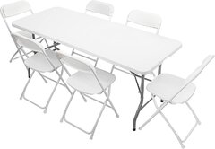 Table and chair set up per item 