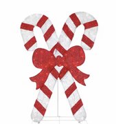 Twinkling Candy Canes with bow 5 ft