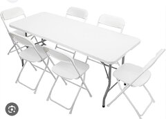 6 foot table with 6 chairs