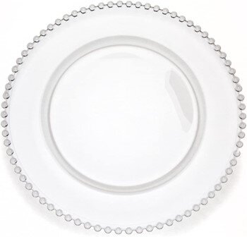 Clear Acrylic Beaded Chargers  1 Dz 