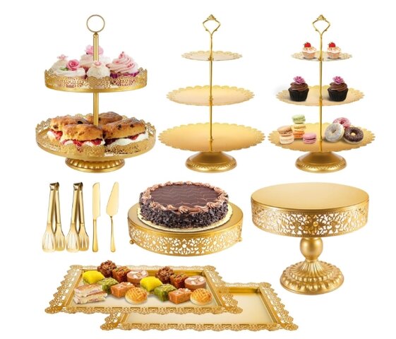 Gold Dessert Table Display Set