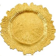 Gold Reef Acrylic Chargers - 1 Dz.