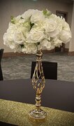 Tall Gold & White Floral Centerpiece