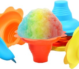 10 Pack Plastic Snow Cone Cups
