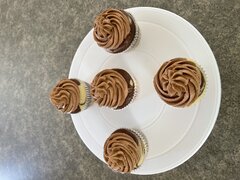 Almond Cupcakes with Creamy Cherry Chocolate Frosting