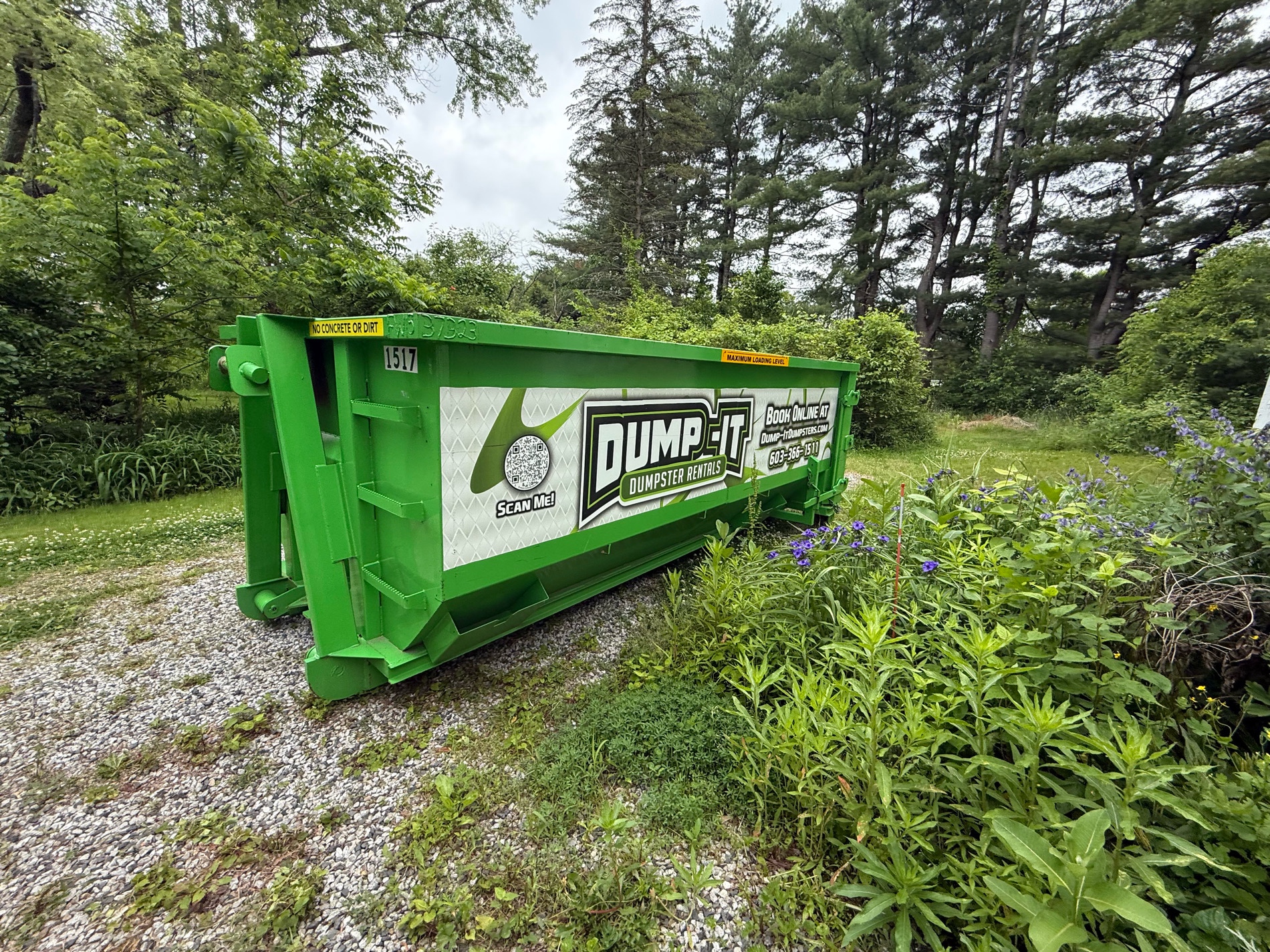 Black dumpster from Dump-It Dumpster Rentals