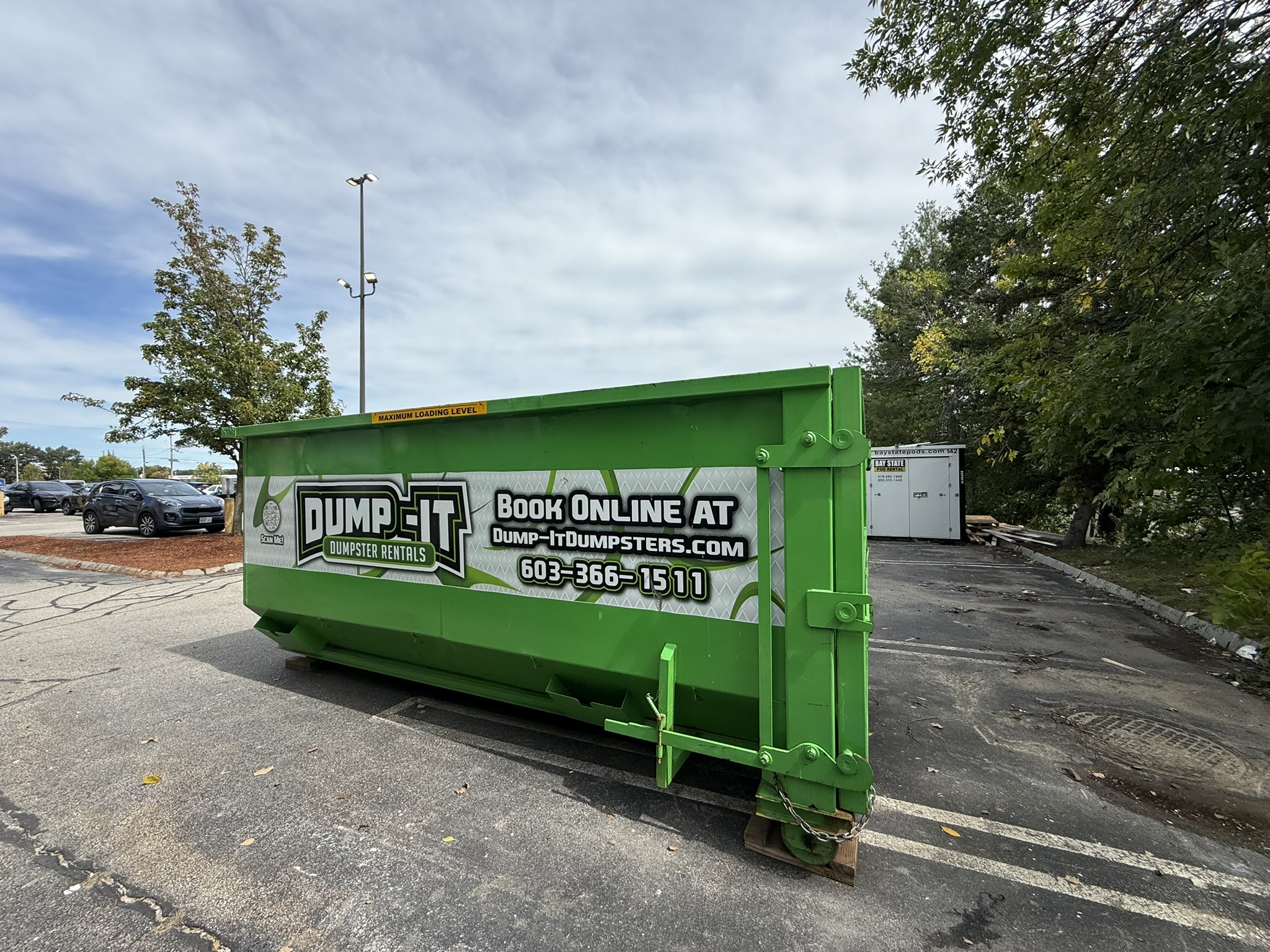 Black dumpster from Dump-It Dumpster Rentals