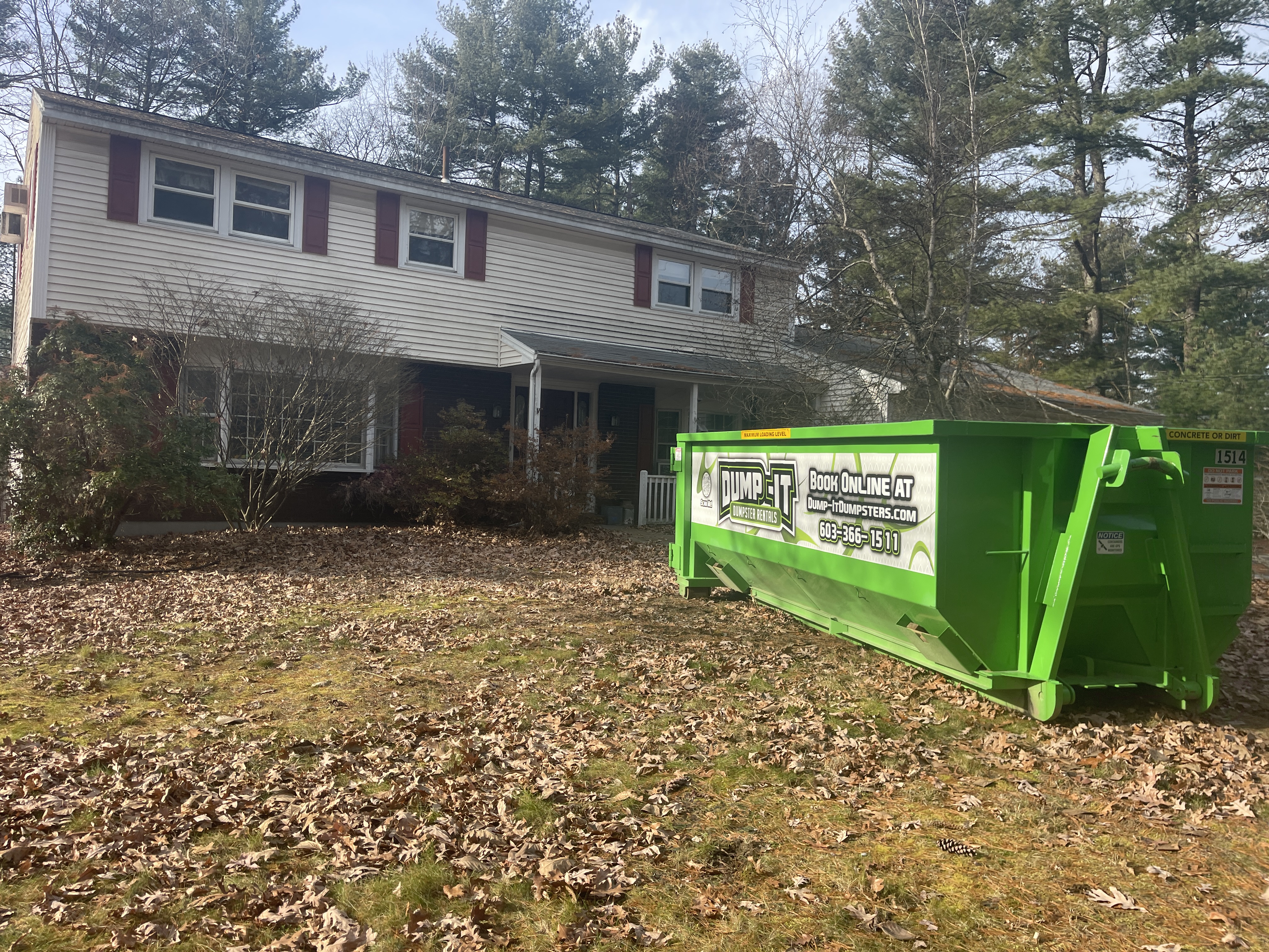 Residential dumpster provided by Dump-It Dumpster Rentals