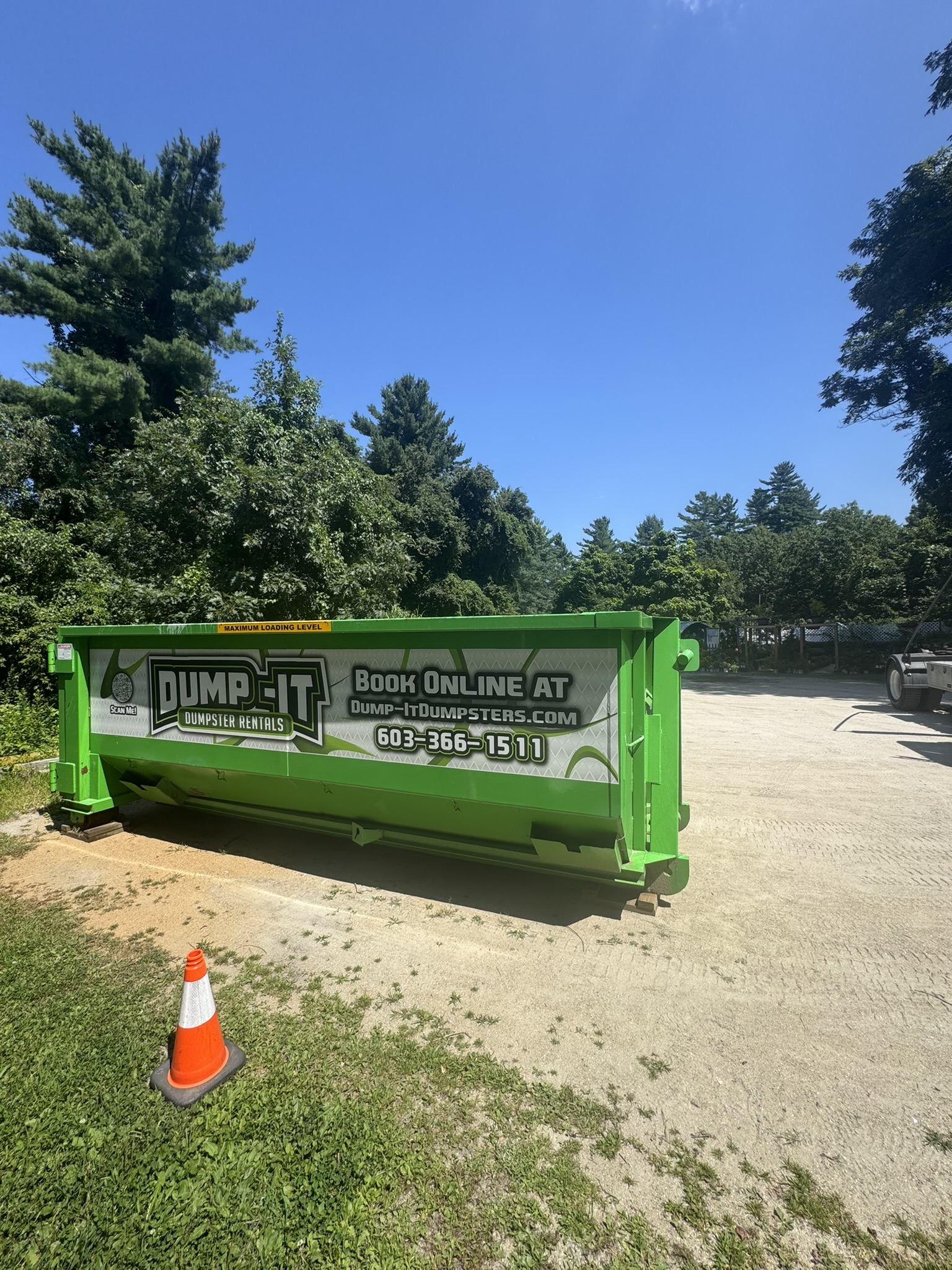 Black dumpster from Dump-It Dumpster Rentals