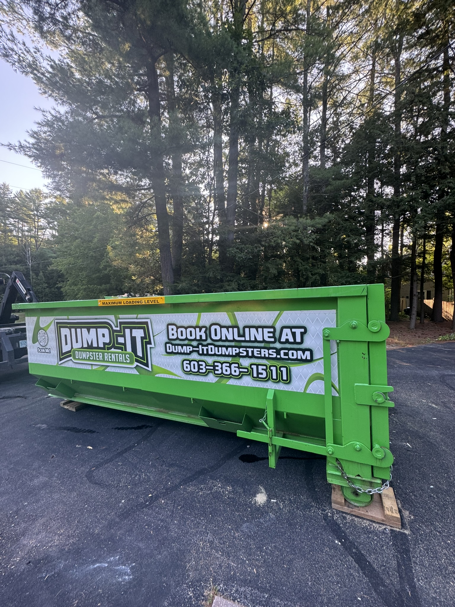 residential house with a dumpster from dump-it dumpster rentals