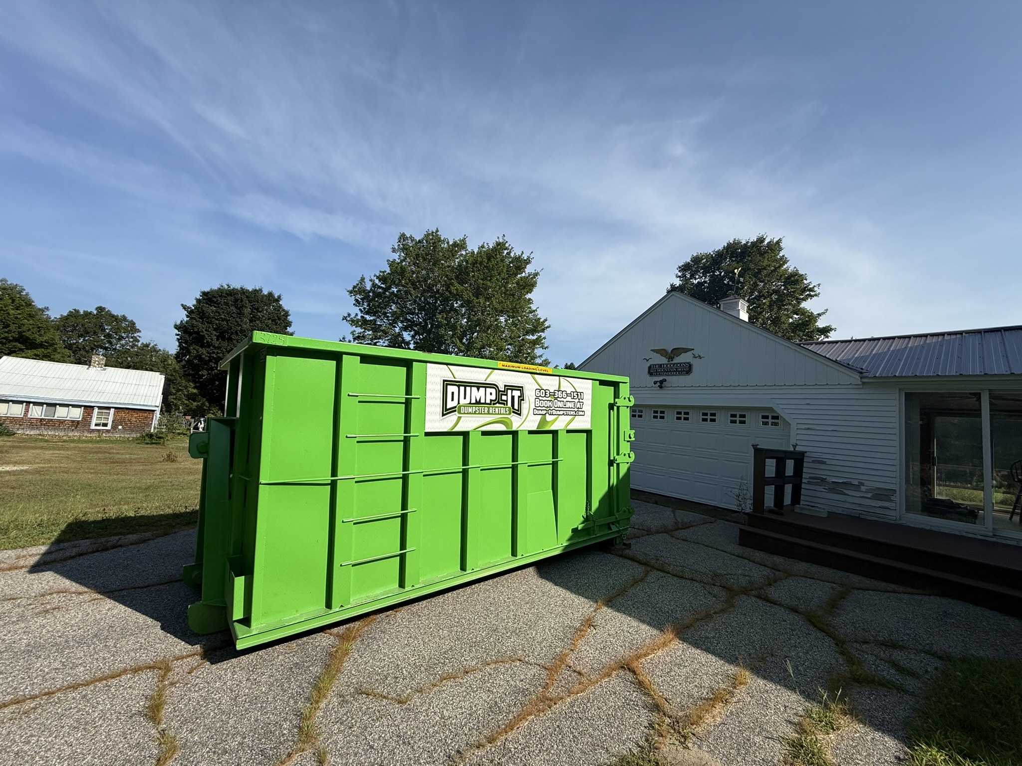 Residential dumpster provided by Dump-It Dumpster Rentals