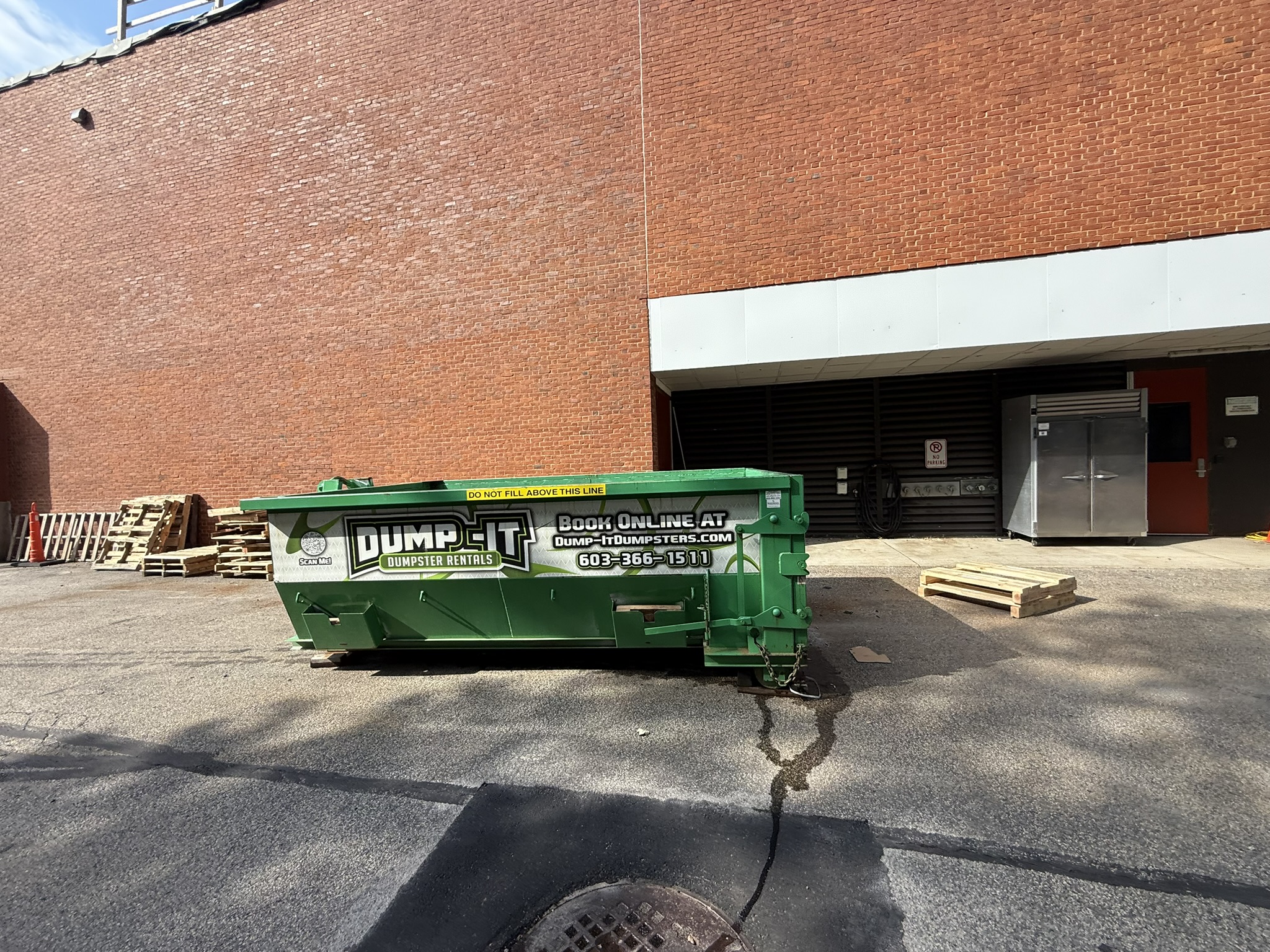 Black dumpster from Dump-It Dumpster Rentals