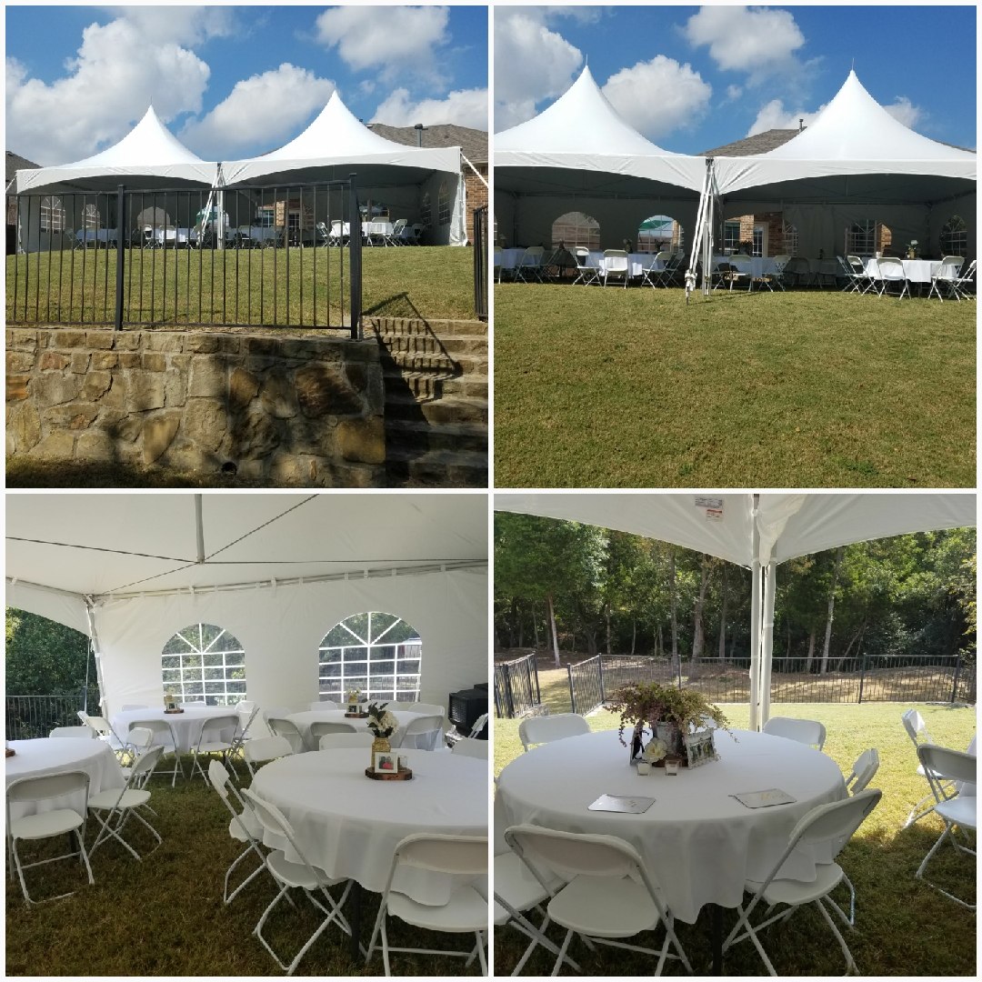 wedding tent, tables, chairs cleburne