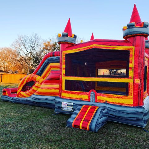 Fire Castle Combo with Dual Laned Slide