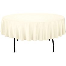 Ivory 90 inch Round Tablecloth