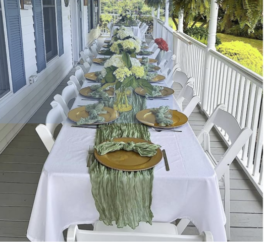 Sage Green Table Runner- 10 ft