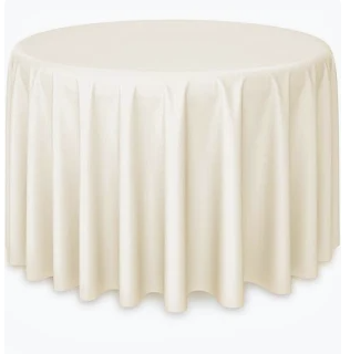 Ivory 120 inch Round Tablecloth