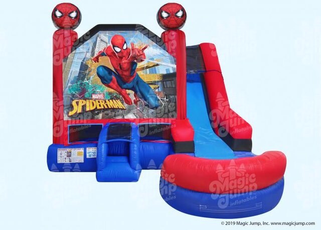 Spider Man Bounce House Slide Combo | Cowboy Party Rentals | Mansfield