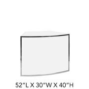  Bar - 1 / 8 Avenue Collection - Silver Frame / White Inserts