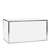  Bar - 6ft Straight Avenue Collection- Silver Frame / White Inserts