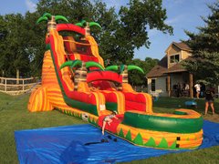 Wet 24 ft Tropical Breeze Water Slide with Pool