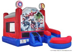Wet Marvel Avengers Bounce House Combo with Pool