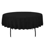 Black 90 inch Round Tablecloth