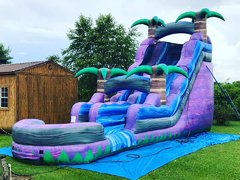 Wet 20 ft Purple Crush Water Slide with Pool