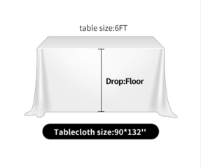 White 90x132 Tablecloth