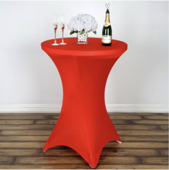 Red Spandex Cocktail Linen - 30 Inch Top
