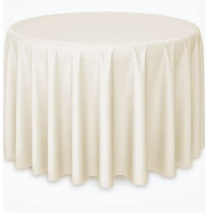 Ivory 120 inch Round Tablecloth