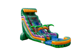Wet 24 Ft Mardi Gras Water Slide with Pool NEW!		