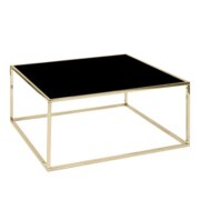 Carleton Coffee Table - Gold Frame - Black Insert