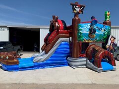 Wet Pirate Ship Combo Bounce House