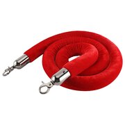 Red Velvet Rope with Chrome Ends