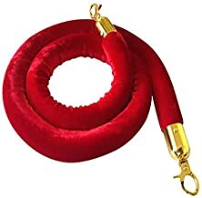 Red Velvet Rope with Gold Ends