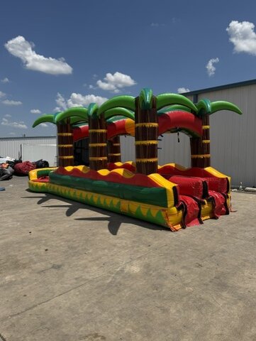 Tropical Breeze Dual Lane Slip n Slide with Pool