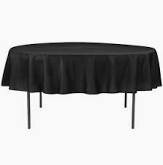 Black Tablecloth (Circular 60 in. Table)