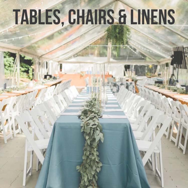 Tables Chairs and Linen Rentals