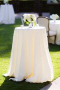 30' Round Cocktail/Bistro Table Floor Length Linen