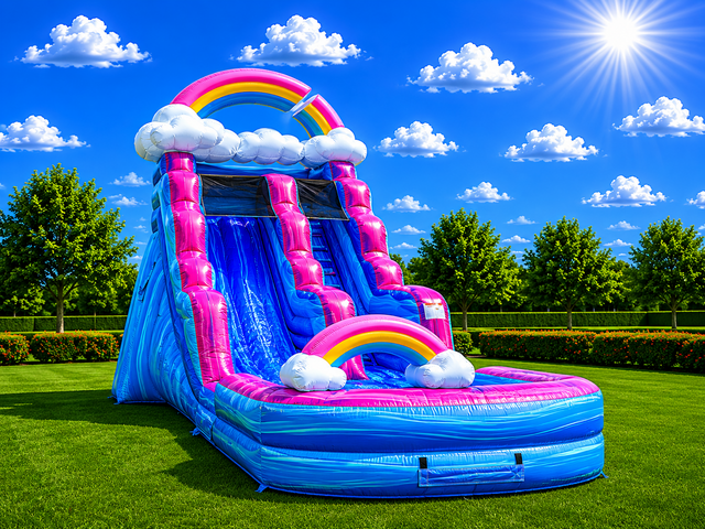 16' Rainbow Water Slide with pool