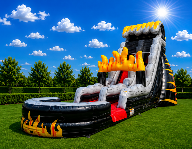 20' Flame Water Slide with pool