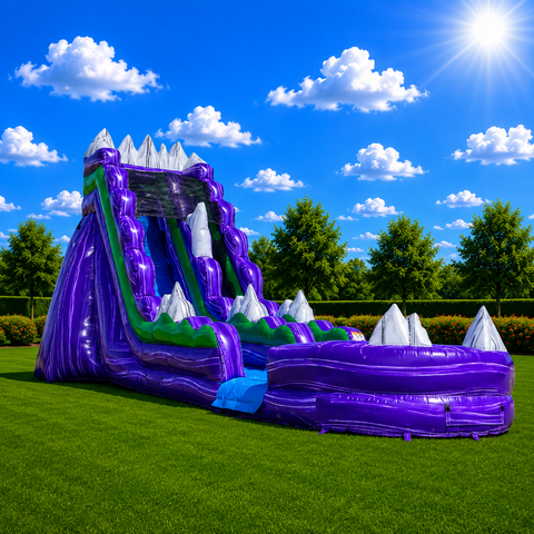 20' Mountain water slide with pool