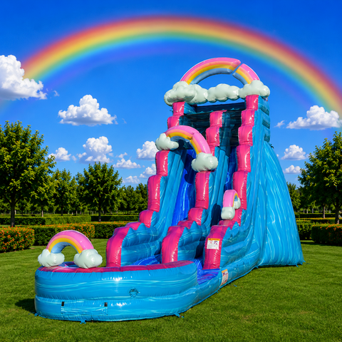 20' Rainbow water slide with pool 