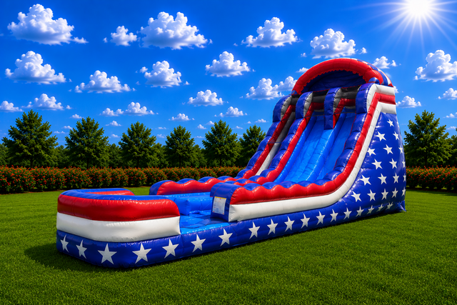 22' Freedom Water slide Dual Lane with Pool