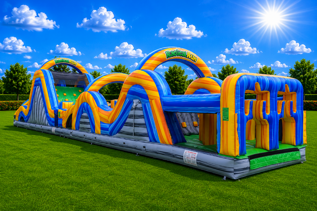 65' Avalanche Dual Lane Obstacle Course