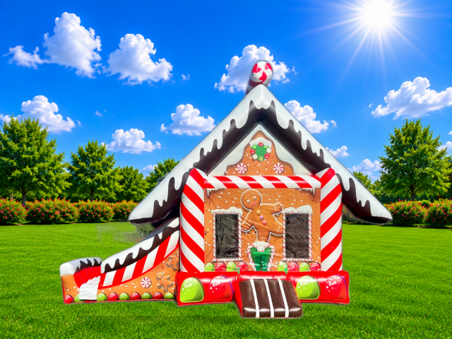 Gingerbread Bounce House Slide combo