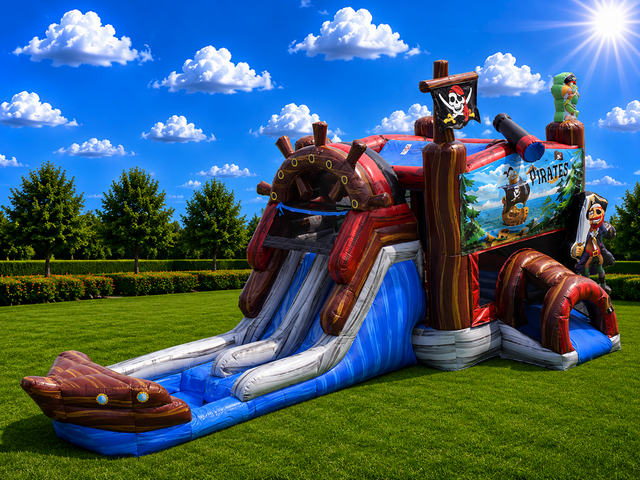 Pirate Ship Combo with dual lane slide