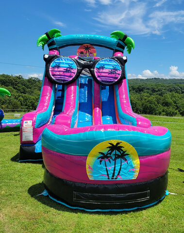 20' Beach Vibe Dual Lane Waterslide