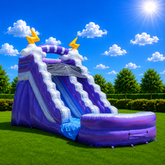 16' Purple Thunder water slide with pool